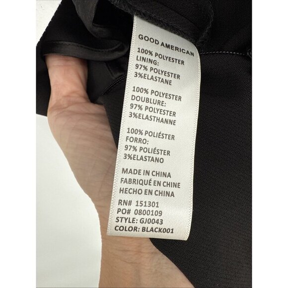 Good American Size 0 XS Black Luxe Suiting Tailored Column Jumpsuit - Picture 13 of 13